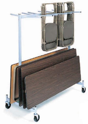 folding chair and table storage trucks