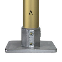 Type L148 Heavy Duty Rectangular Flange is a structural base fixing 
	used to fix down guardrailing and balustrading.