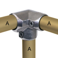 Type L20 Side Outlet Elbow is a 90-degree corner joint most frequently used
      for the top rail of safety railing.