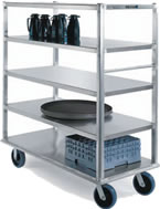 aluminum multi-shelf carts