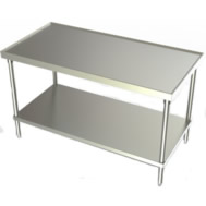 stainless steel table with undershelf