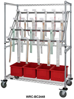 catheter hold and store cart