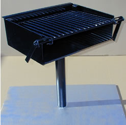 stationary charcoal grills
