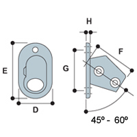 Type 63 Base Angle Flange should only be subject to light loads due to its size and base fixing holes, which cannot be positioned at 90 degrees to the applied load for normal staircase and ramp guardrail applications.