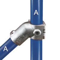 Type A12 Single Socket Tee  has a unique "hinge and pin" system that enables existing structrures to be easily extended without the need for dismantling.