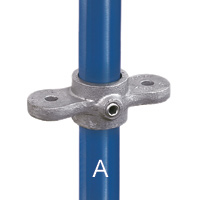 Type MH51 Male Double Horizontal Swivel Socket Member can be used for attaching flat panels to tubular structures.