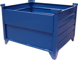 Currogated Steel Container with Drop Down Gate