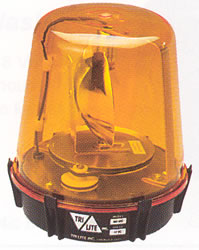 low profile rotating reflector beacon light