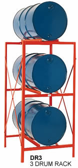 3 drum storage racks