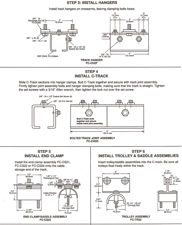12 gauge c-track system installation instructions