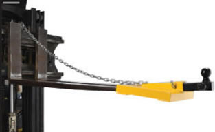 The Fork Lift Hitch has a strong steel construction allowing for long term use, even in the harshest of conditions and includes a yellow finish for clear visibility.