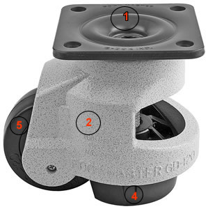 gd-120f leveling plate casters