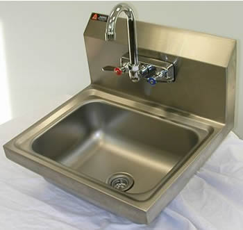 stainless steel sink with faucet