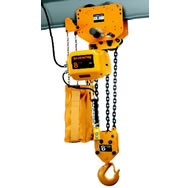 (n)erp and (n) erg large capacity electric chain hoists with push and geared trolleys