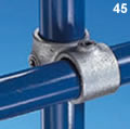 Type 45 Crossover is designed to create a 90 degree offset crossover joint and is  frequintly used on guardrailing where a continuous horizontal pipe is used.