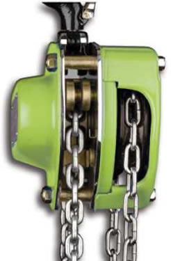 MA Series Hand Chain Hoists have increased efficiency by utilizing additional pinion shaft bearing and close tolerance.