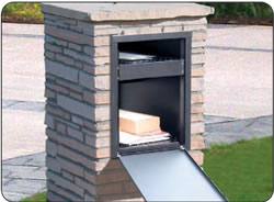 mail chest mount in bricks