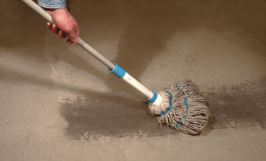 washing floor and mopping