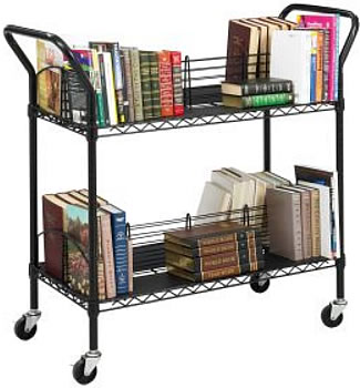 wire book cart