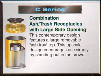combination ash & trach  containers