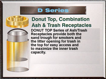 donut top combination ash & trash receptacles