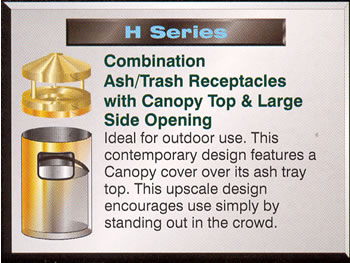 combination ash & traxh receptacles