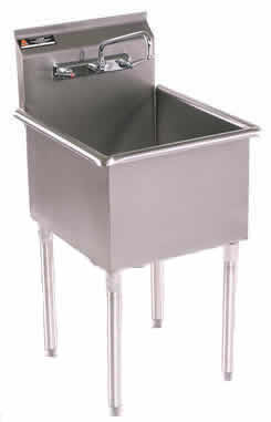 one compartment stainless steel sink
