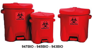biohazarous waste cans