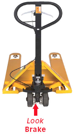 pallet truck with hand brakes