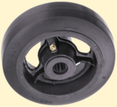 vulcanized mold-on rubber wheels