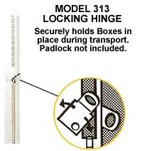 locking hinge for large plastic compartment boxes 
