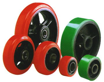 polyurethane tread cast iron core wheels