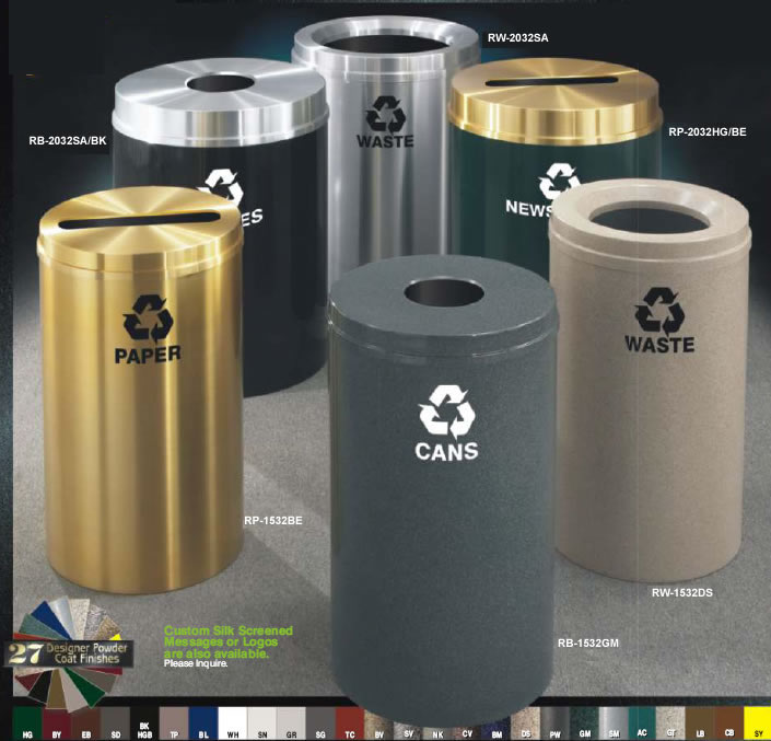 recycling waste receptacles