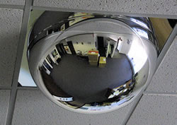 The Drop-In Dome mirror provides a full 360 degree viewing area, making it the optimal product for the commercial application with easyinstallation into an existing ceiling grid.