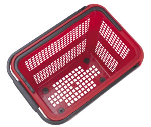 Rolling Plastic Shopping Basket, Rolling Shopping Baskets,Plastic