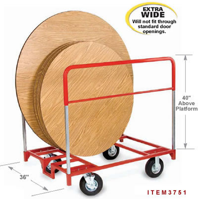 extra wide round folding table movers