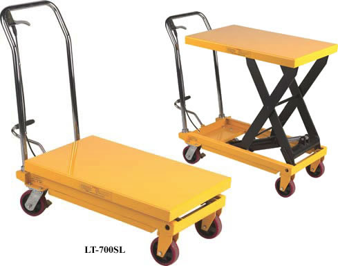 Scissor Lift Cart,1000 lb,Steel,Fixed