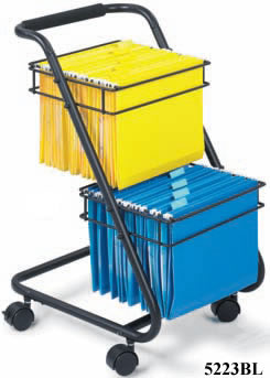 two tier file cart