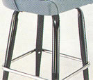 black enamel chrome bar chairs