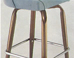mocha brown enamel chrome stools