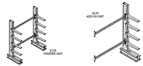 cantilever rack add-on and starter