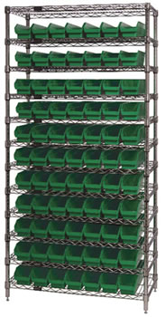 shelf bin wire shelving system