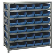 shelf bin shelving systems complete packages with bins
