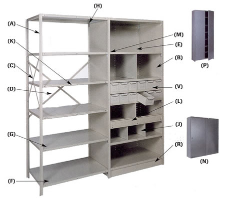 shelving parts and components