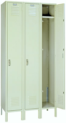 single tier lockers