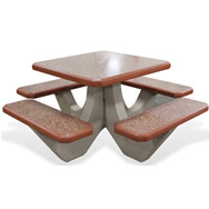 concrete square table