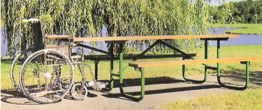 wheelchair picnic tables