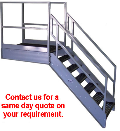 Galvanized Stairs Metal Osha, Prefab Outdoor Stairs With Landing