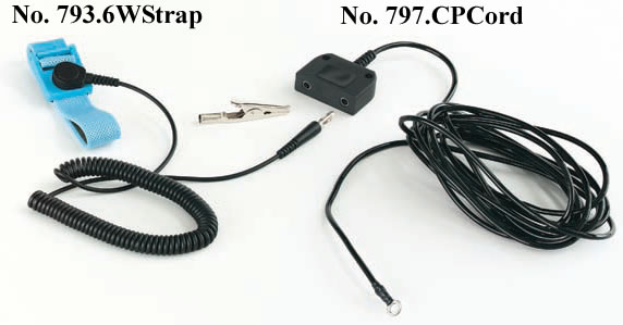 Wearwell wrist strap and ground cord