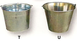 All Galvanized and Steel Steel Buckets and Pails have a Handle or Bail standard for easy transport. 